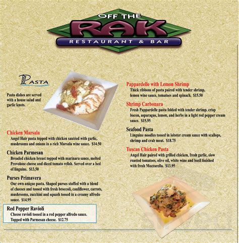 Off the RAK menu in Ebensburg, Pennsylvania, USA