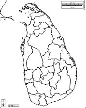 District Sri Lanka Map Outline