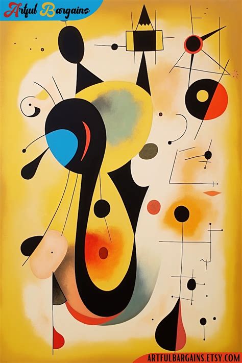 Miro Poster Joan Miro Art Print Abstract Surrealism Miro - Etsy