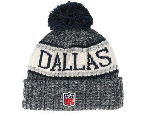 Dallas Cowboys Sport Knit Navy Pom - New Era beanies - Hatstoreworld.com