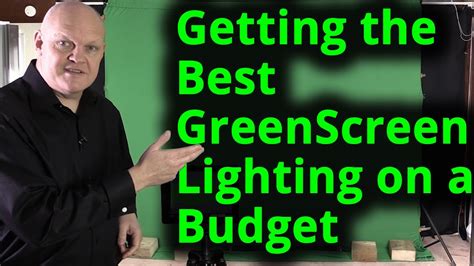 Getting the Best Green Screen Chroma key lighting setup on a budget - YouTube