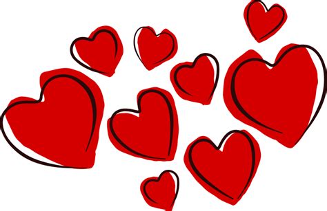 February Clipart Cluster Heart Transparent