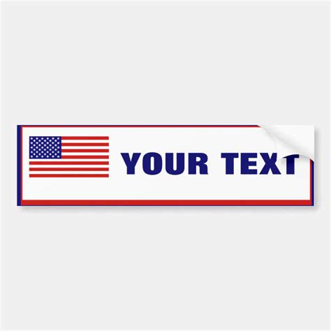 American Flag Bumper Sticker Template | Zazzle