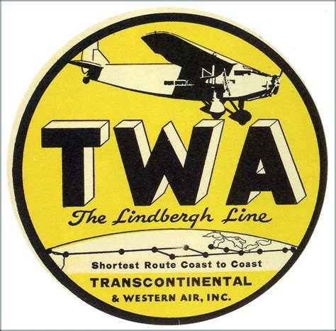 the lindbergh line | Vintage airlines, Luggage labels, Vintage airline posters
