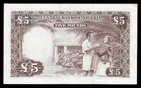 Nigeria 5 Pounds banknote 1958|World Banknotes & Coins Pictures | Old ...