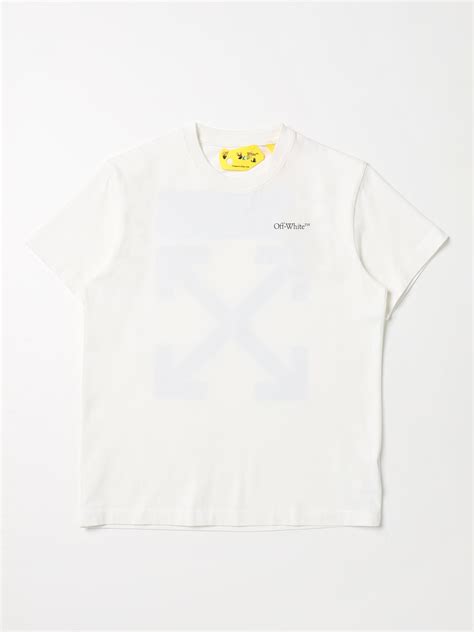 OFF-WHITE: T-shirt kids - White | Off-White t-shirt OBAA002F23JER001 online at GIGLIO.COM