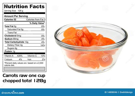 Nutritional Facts Of Carrots Stock Photo - Image of ingredients, iron ...