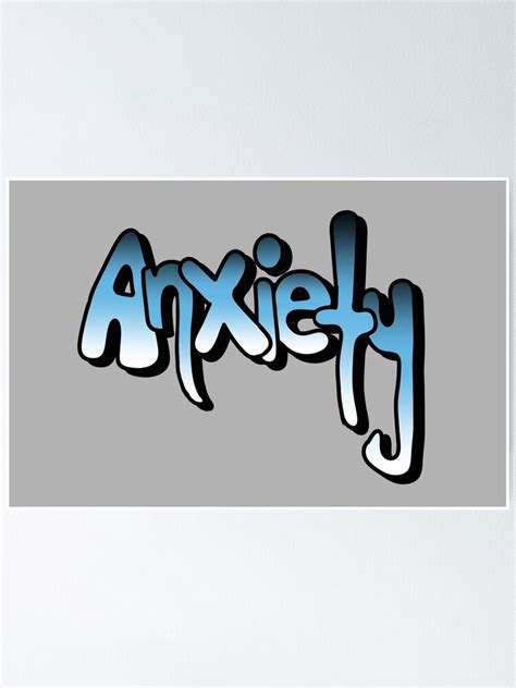 "Anxiety - bubble letter word art" Poster for Sale by 10pmCreations ...