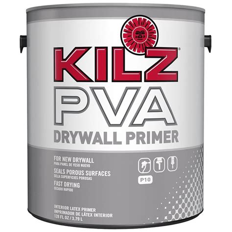 KILZ 1 gal. White Flat Interior PVA Primer-PX01001 - The Home Depot