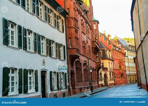 Freiburg old town stock image. Image of architecture - 110997509