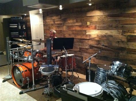 Another Paul Charron Drums studio photo with pallet board wall. | Drums ...