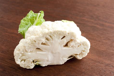 Sliced through head of fresh white cauliflower - Free Stock Image