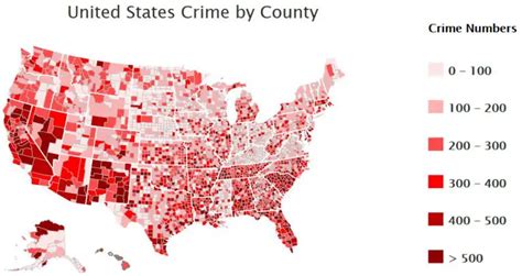 The Most and Least Dangerous Counties in the U.S. - Vivid Maps