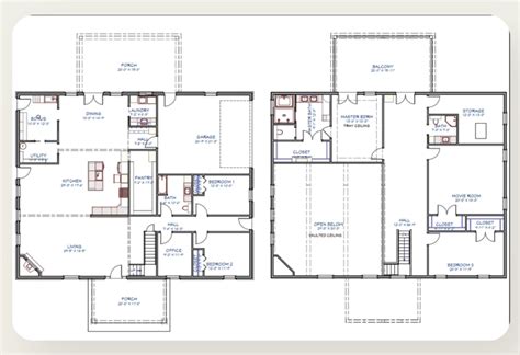 13 Amazing Two Story Barndominium Floor Plans