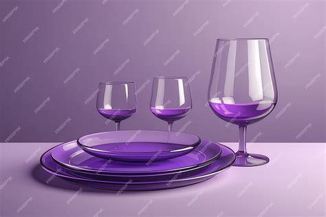 Premium Photo | Empty glass on dining table set