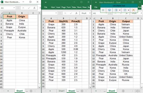 Click a cell to filter multiple worksheets or workbooks automatically