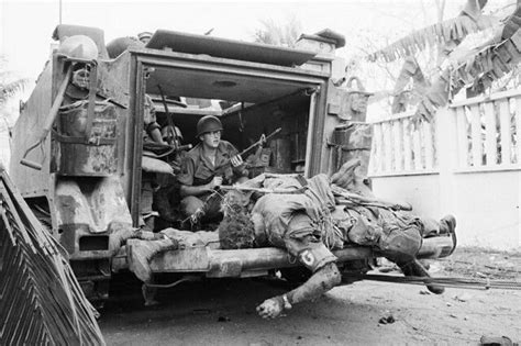 Vietnam War 1968 - Bodies of US Soldiers on Personnel Carrier