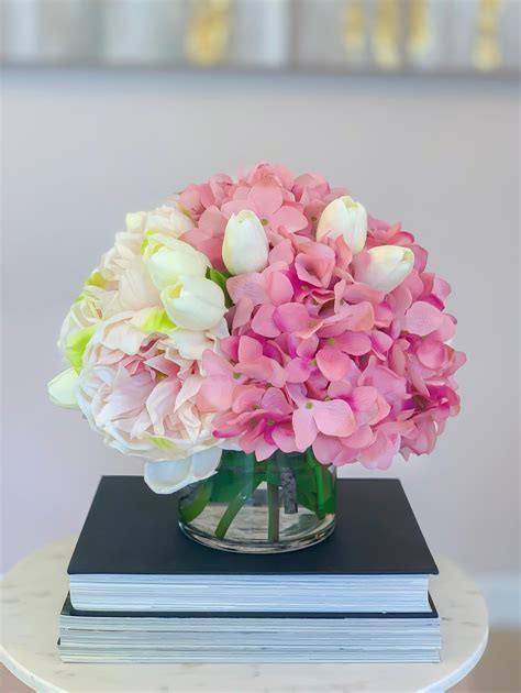 Light Pink Hydrangea Centerpieces