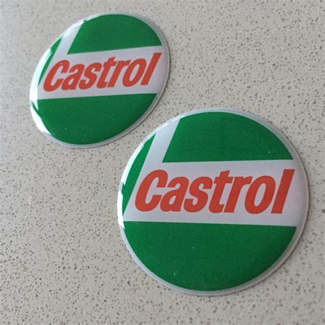 CASTROL STICKERS DOMED RESIN GEL BADGE EMBLEM LOGO.