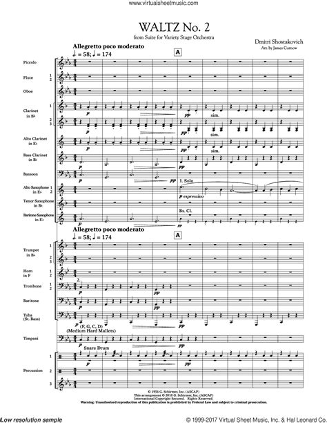 Waltz No. 2 (from Suite For Variety Stage Orchestra) sheet music (complete collection) for ...