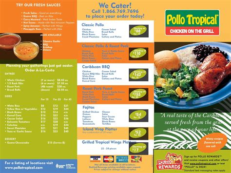 Pollo Tropical Menu, Menu for Pollo Tropical, Kendall/Pinecrest, Miami ...