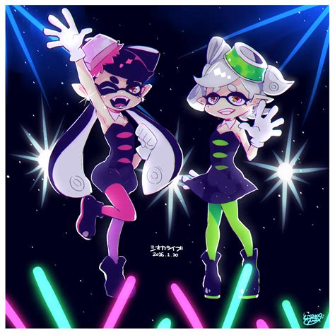 callie and marie (splatoon and 1 more) drawn by kisaragi_yuu_(fallen ...