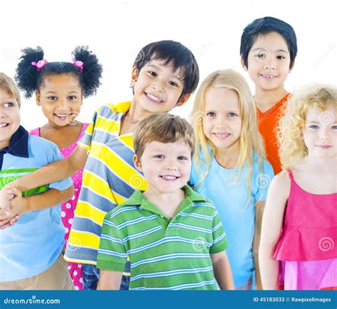 Diverse Group of Children Smiling Stock Image - Image of ethnicity ...