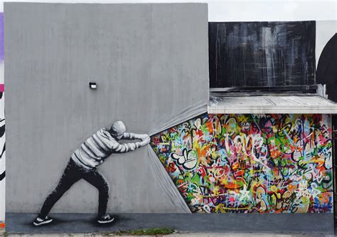 “Behind The Curtain” by Martin Whatson in Miami More Graffiti Piece ...