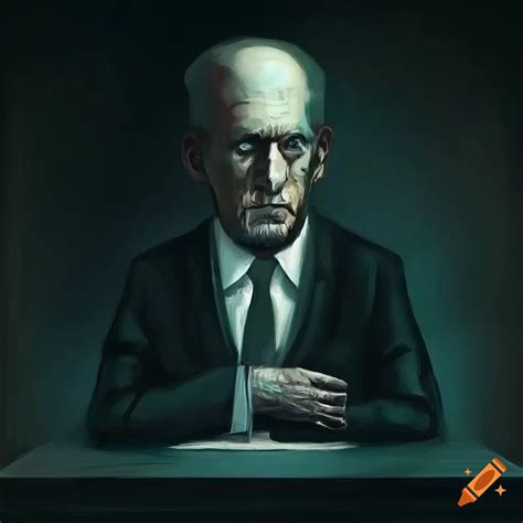 Dark satirical artwork depicting politicians in a gloomy setting on Craiyon