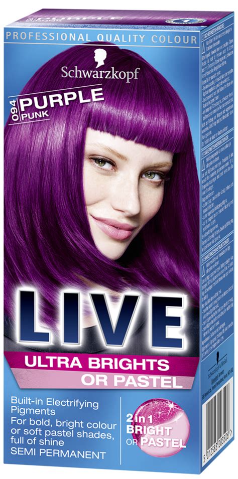 LIVE Ultra Brights or Pastel Purple Punk, purple hair dye | Dyed hair ...