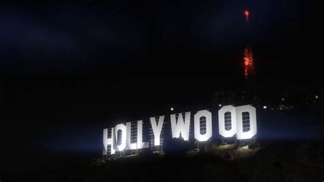 Hollywood Sign Night Wallpaper