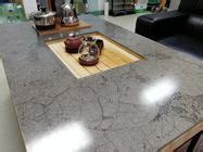 Grey Tabletop Toughened Multilayer Fabric Laminated Glass Panels