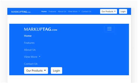 Bootstrap 5 Navigation Bar Example - MarkupTag