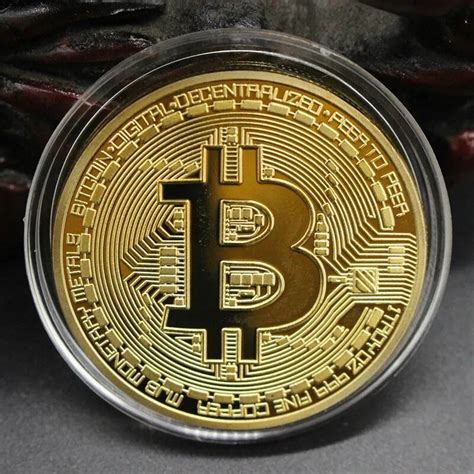 Hot Gold/Silver Plated Bitcoin Coin Collectible Gift BTC Coin Art ...