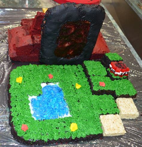 Minecraft Cake - With Portal by nanjari on deviantART | Portal cake ...