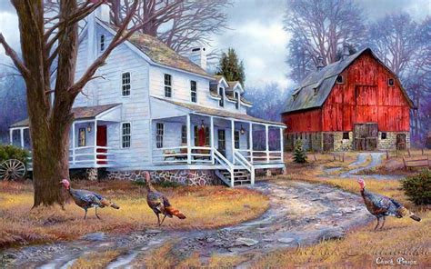 Turkey barn | Farm paintings, House painting, Pinson