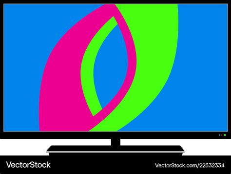 Logo lcd tv in on white background Royalty Free Vector Image