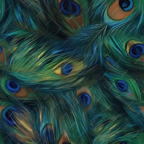 Premium AI Image | peacock feathers pattern