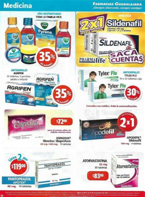 Farmacias Guadalajara: Ofertas de fin de semana del 22 al 24 de noviembre 2019