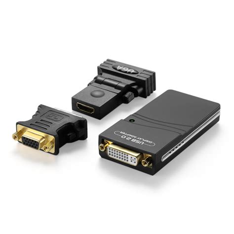 USB to VGA / DVI / HDMI External Video Graphics Adapter Converter Card ...