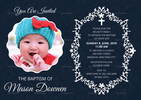 Free Baptism Invitation Templates - Printable Word Searches