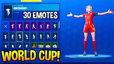 *NEW* FORTNITE WORLD CUP SKIN with 30+ DANCE EMOTES!! - YouTube