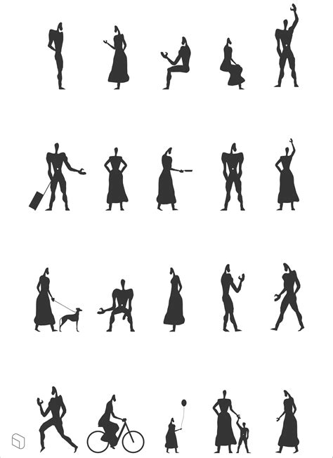 Cad Modulor People | Sketches of people, Silhouette people, People ...