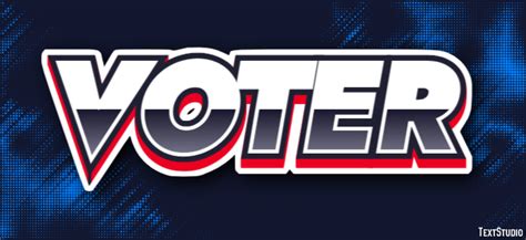 Voter Text Effect and Logo Design Word