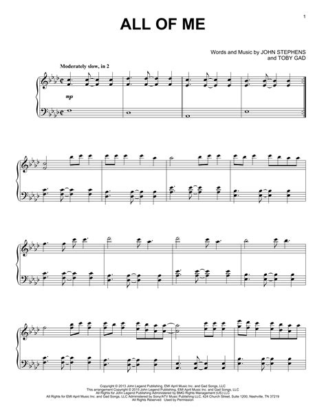 All Of Me | Sheet Music Direct