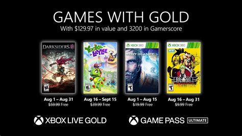 New Games with Gold for August 2021 - Xbox Wire