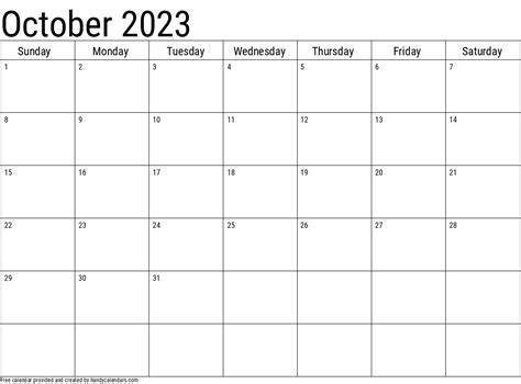 Top 5 Picks For Printable October 2023 Calendars - CalendarsReview