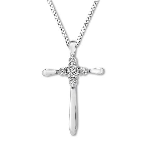 Diamond Cross Necklace Sterling Silver | Kay