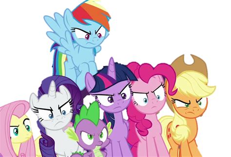 Angry Mane Six by DarkMoonAnimation on DeviantArt