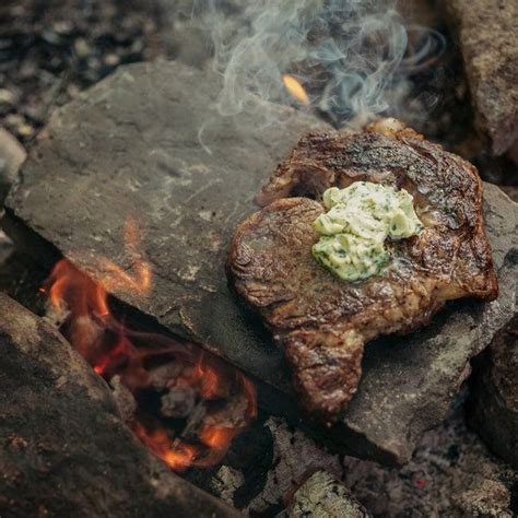 Steak On a Hot Rock with Wild Herb Butter | Cooking stone, Hot stone ...
